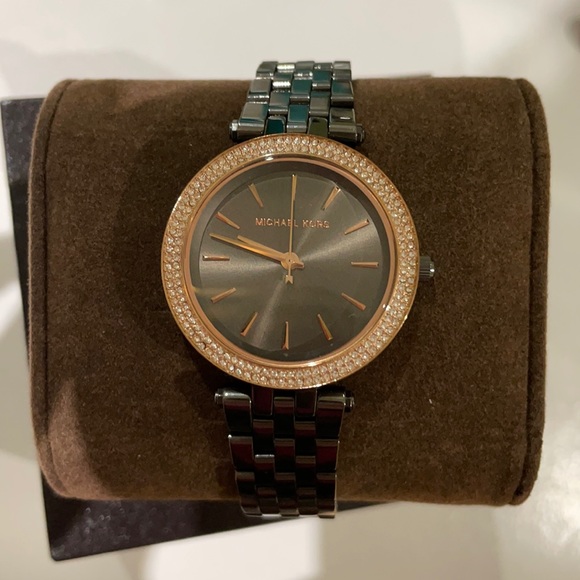 Michael Kors Mini Darci Gunmetal Grey 